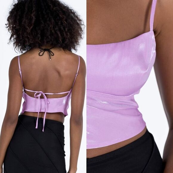 Princess polly Bellbrook top lilac US 2 NWT - Picture 2 of 10